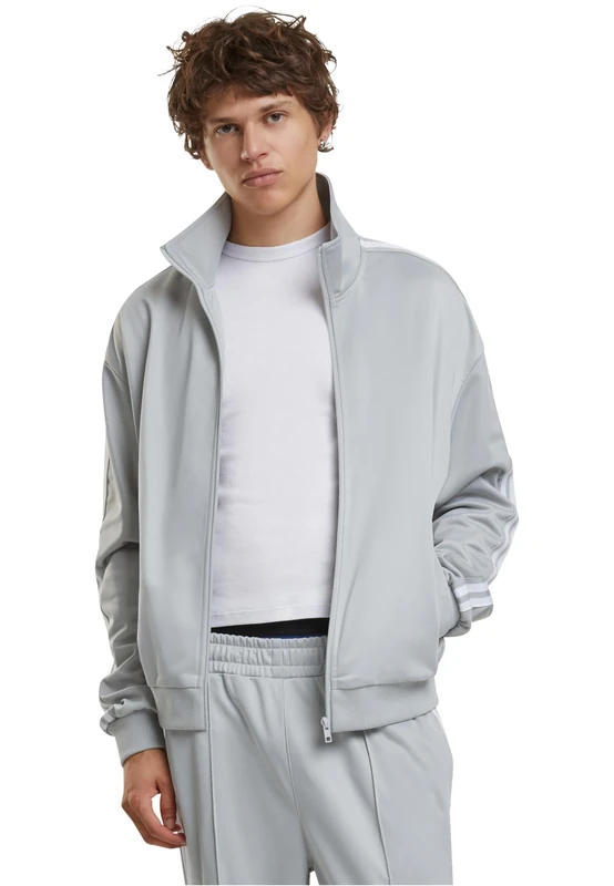 Urban Classics Men's Tb6915-retro Tricot Track Jacket Lightweight, Light Asphalt, XL