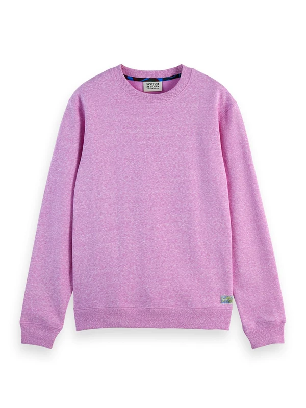 Scotch & Soda Men's Melange Sweatshirt, Iris Pink, M