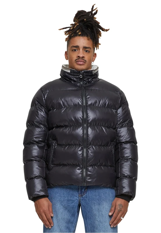 Urban Classics Men's Tb7014-recycled Zip Neck Puffer Jacket Winter, Black, XXXXXL