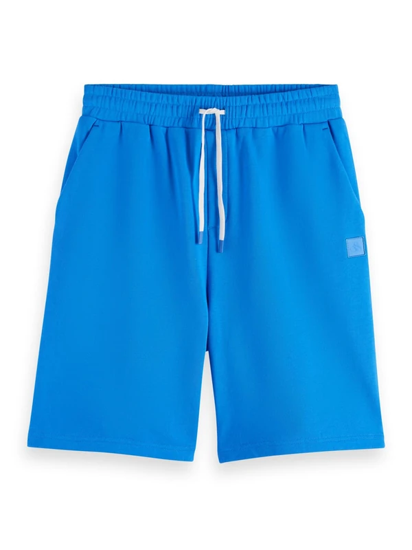 Scotch & Soda Men's Casual Shorts Badge Logo Regular Fit Sweat Shorts, League Blue, S