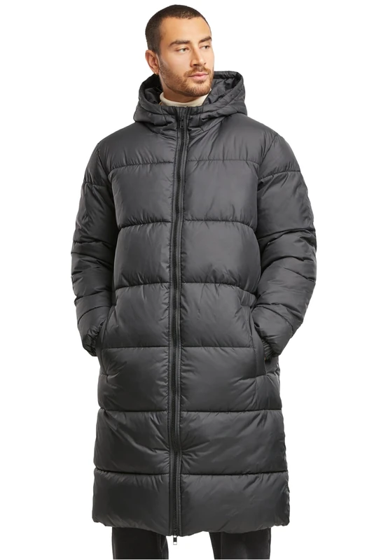 Urban Classics Men's Tb7010-mens Long Puffer Coat, Black, 3XL