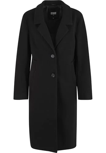 Urban Classics Women's Tb7075-ladies Basic Coat, Black, S