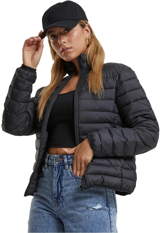 Urban Classics Women's Tb7155-ladies Ultra Light Puffer Jacket Lightweight, Black, XXXL