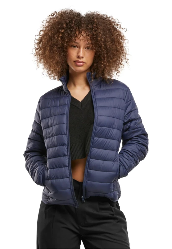 Urban Classics Women's Tb7155-ladies Ultra Light Puffer Jacket Lightweight, Navy, XS