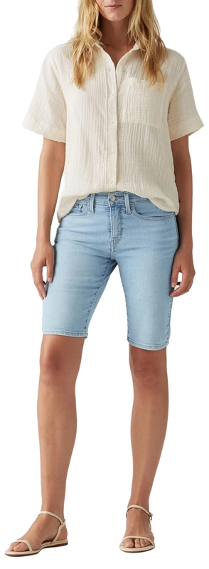 Levi's Women's Shaping Bermuda Camp Denim Shorts, Double Duty Short, 30W