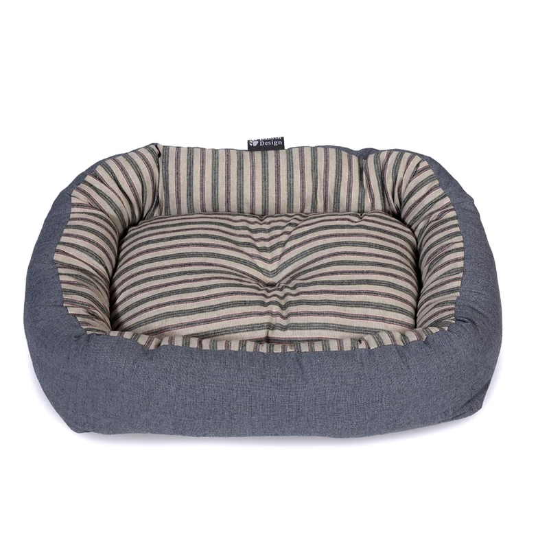 Danish Design Rustic Stripes Denim Snuggle Bed 28in
