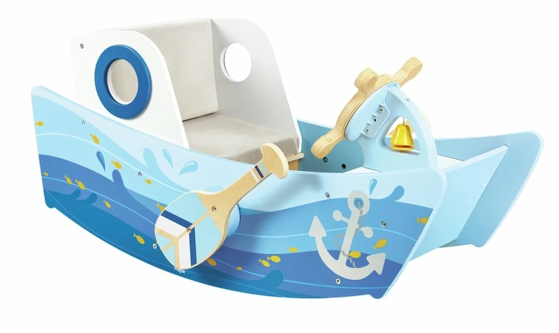 Hape Captain's Rocking Boat – Interactive Rowing Toy with Sounds for Ages 18M+
