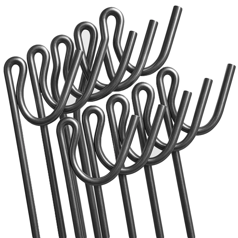 Homatz Fencing Pin 1.15m Long / 8mm Thick Steel Fence Pin, Garden Metal Fence Stakes – Non Galvanised Road Pins for Garden & Outdoor Fence Mesh (10)