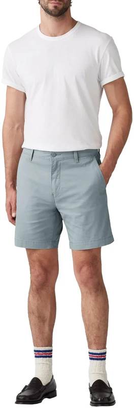 Levi's Xx Chino Shorts II Steam Blue Cotton Lin, Steam Blue, 32W