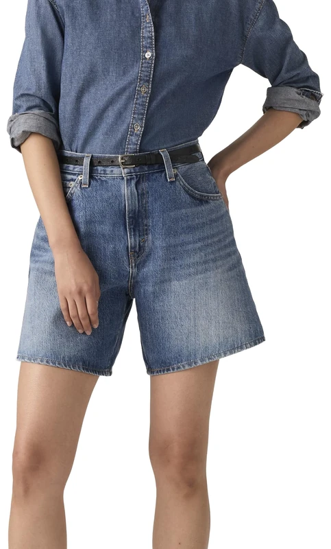 Levi's Women's High Rise Baggy Shorts, Worn Memory Short, 25W