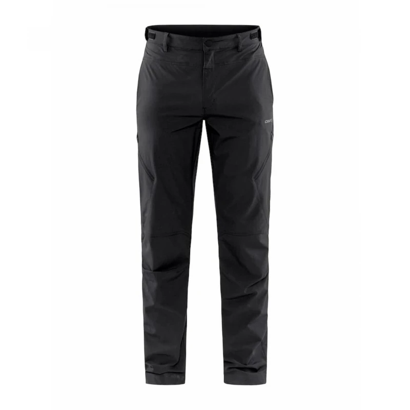Craft ADV Explore Tech Men's Outdoor Trousers, XL, Asphalt, 4-Way Stretch, Pre-Shaped Knees, Adjustable Waistband, Back Pocket with Zip, Hiking Trousers, Men's Functional Trousers