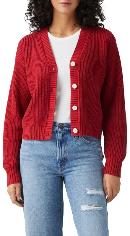 Levi's Women's Snowflake Cardigan, Scarlet Smile, S - Image 1