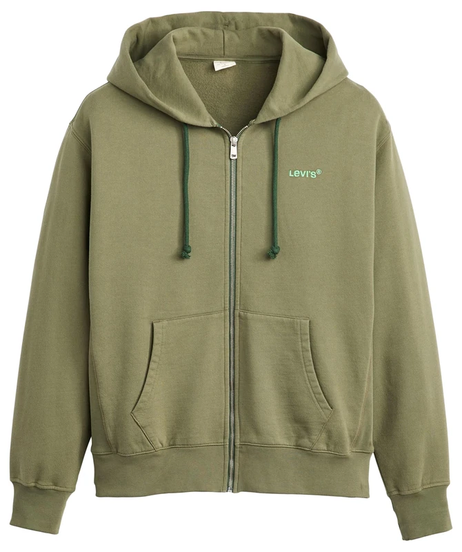 Levi's Authentic Full Zip Moss Olive Garment Dy