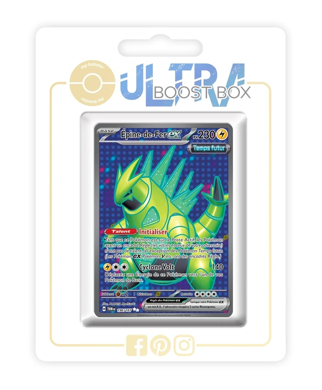 Épine de Fer ex (Iron Thorns ex) 196/167 Future Shiny Full Art - my-booster X Écarlate et Violet 6 - Mascarade Crépusculaire Box of 10 Pokemon French Cards