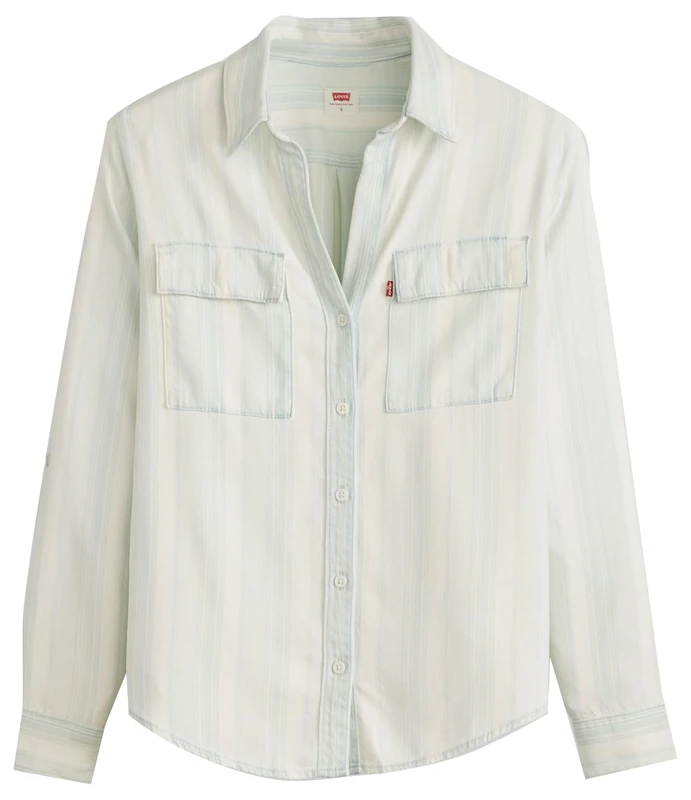 Levi's Women's Doreen Utility Shirt, Colette Stripe Ecru, XS