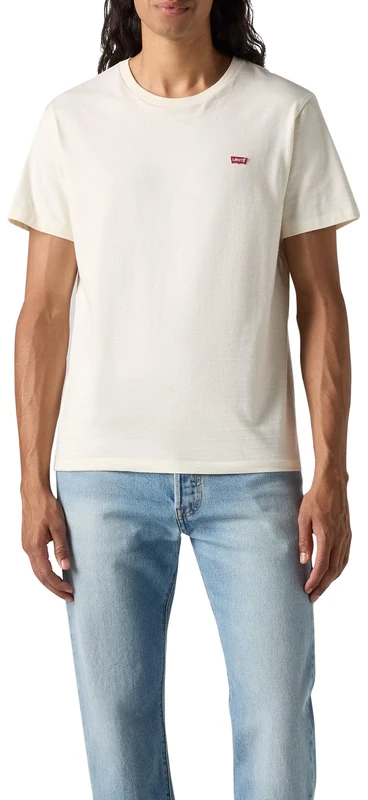 Levi's Men's SS Original Housemark Tee T-Shirt, Egret, M