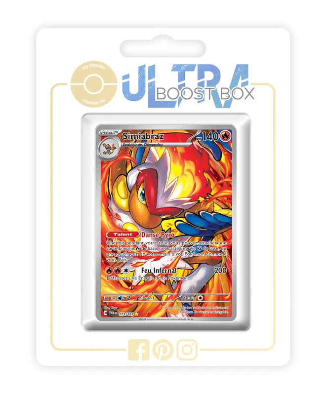 Simiabraz (Infernape) 173/167 Alternative Shiny Pokémon Gallery - my-booster X Écarlate et Violet 6 - Mascarade Crépusculaire Box of 10 Pokemon French Cards