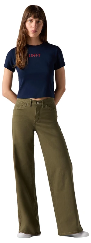 Levi's Women's 318 Styled Shaping Wide Leg Jeans, Green (Ivy Green), 31W x 32L