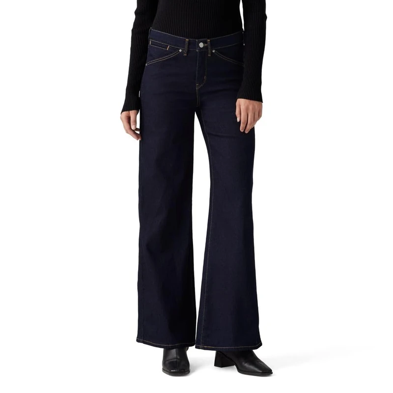 Levi's Women's 318 Styled Shaping Wide Leg Jeans, Darkest Sky, 29W x 32L