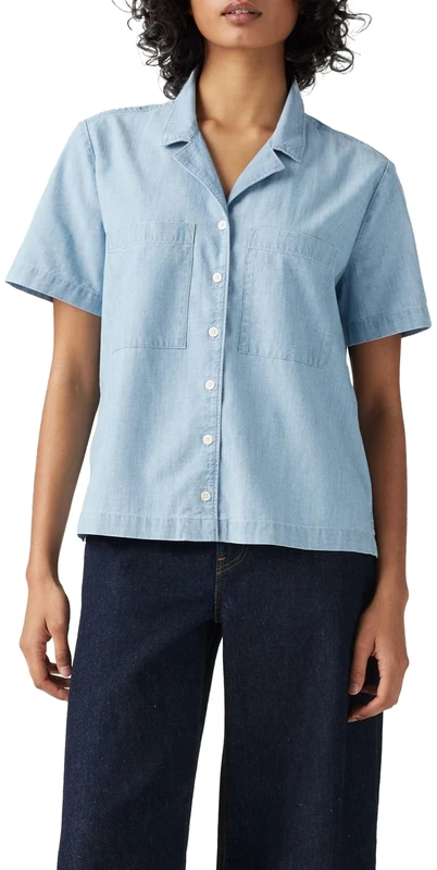 Levi's Sonny Camp Shirt Brass Organ, Brass Organ, M - Image 1