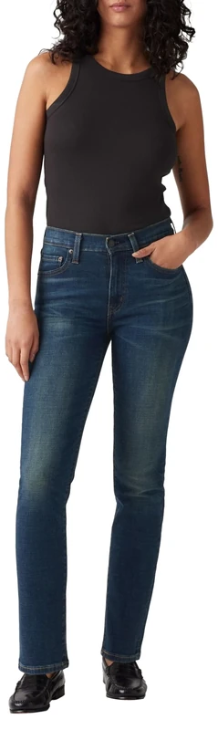 Levi's Women's 724 High Rise Straight Jeans, Miles Apart, 25W x 30L
