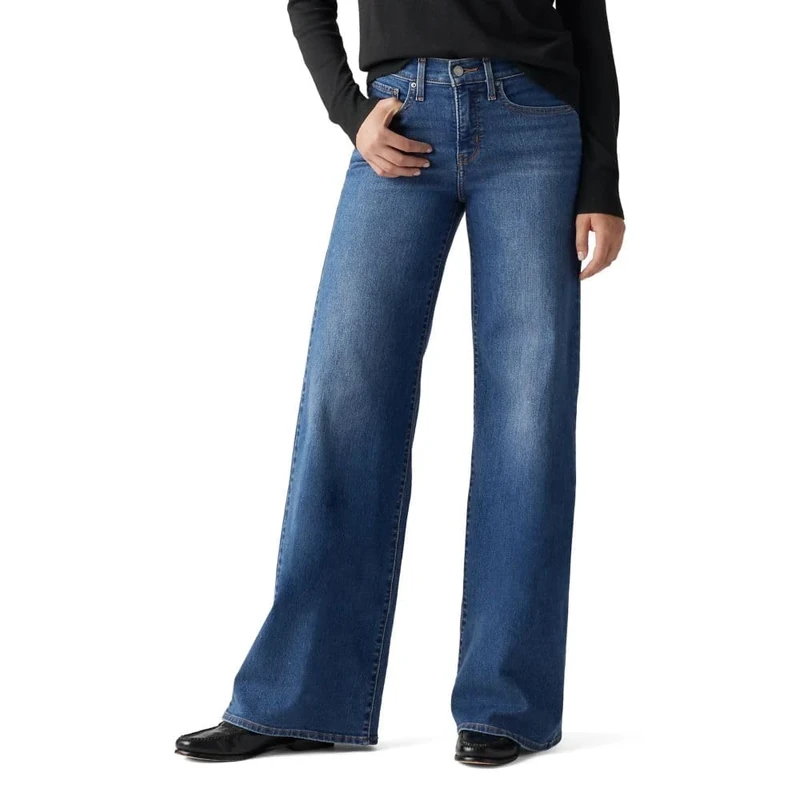 Levi's Women's 318 Shaping Wide Leg Jeans, Clever Girl, 32W x 30L