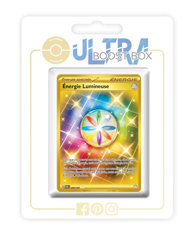 Énergie Lumineuse (Luminous Energy) 226/167 Shiny Gold Energy - my-booster X Écarlate et Violet 6 - Mascarade Crépusculaire Box of 10 Pokemon French Cards