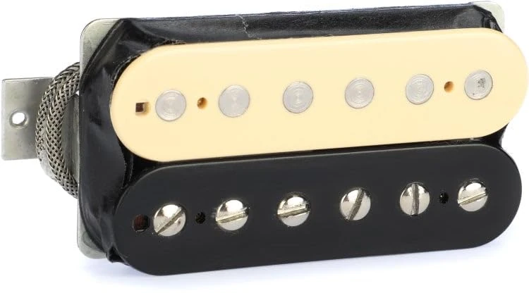 DiMarzio DP 309BZ PAF 57 Bridge Humbucker Electric Guitar Pickup, Black/White