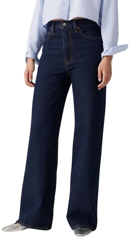Levi's Women's Ribcage Wide Leg Jeans, Shaded View, 32W x 34L - Image 1