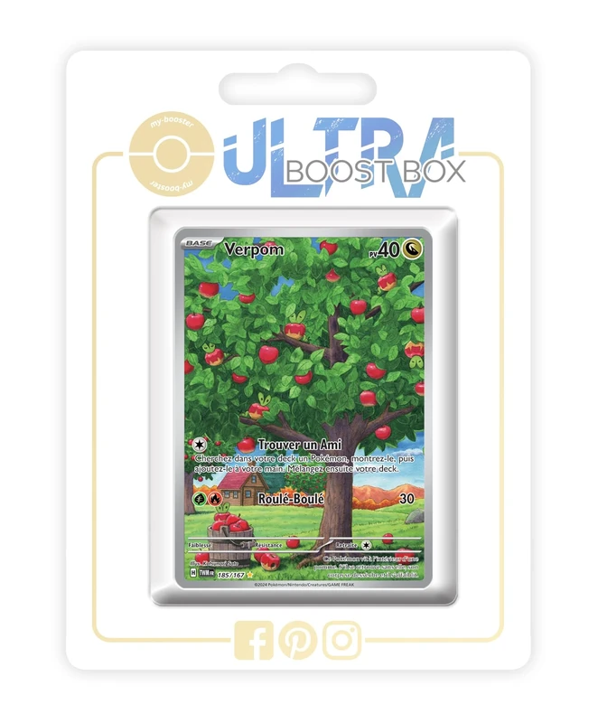 Verpom (Applin) 185/167 Alternative Shiny Pokémon Gallery - my-booster X Écarlate et Violet 6 - Mascarade Crépusculaire Box of 10 Pokemon French Cards