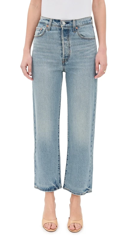 Levi's Women's Ribcage Straight Ankle Jeans, Let's Share, 26W x 29L