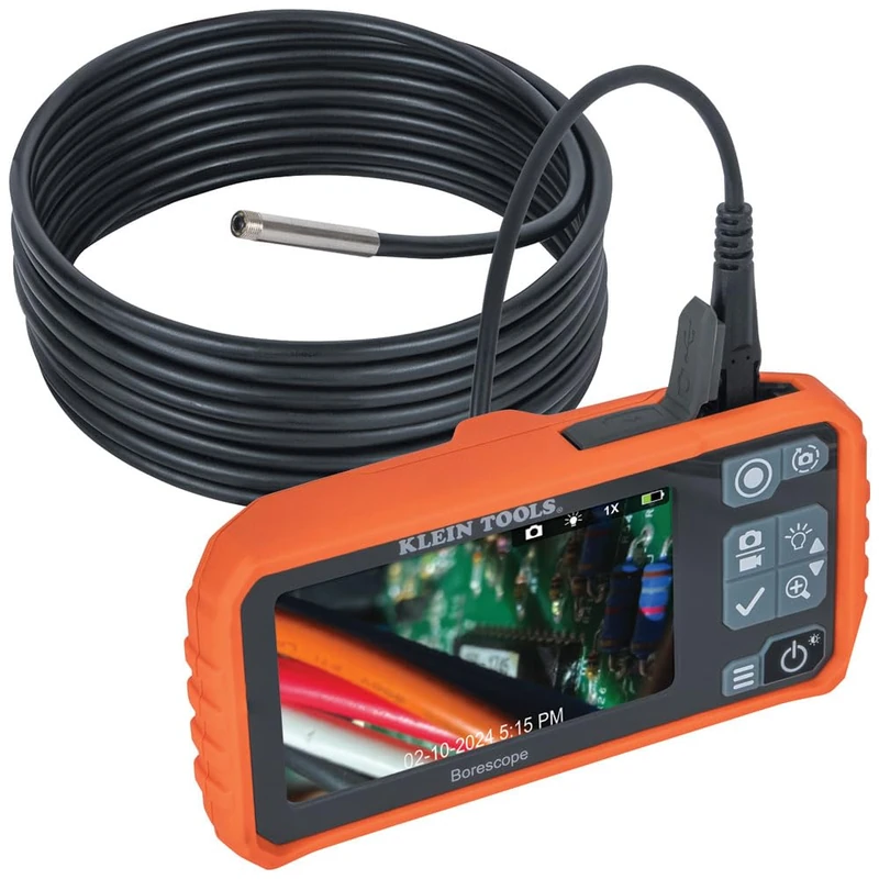 Klein Tools ET17 Utility Borescope - 4.3-Inch LCD Inspection Camera - Image 1