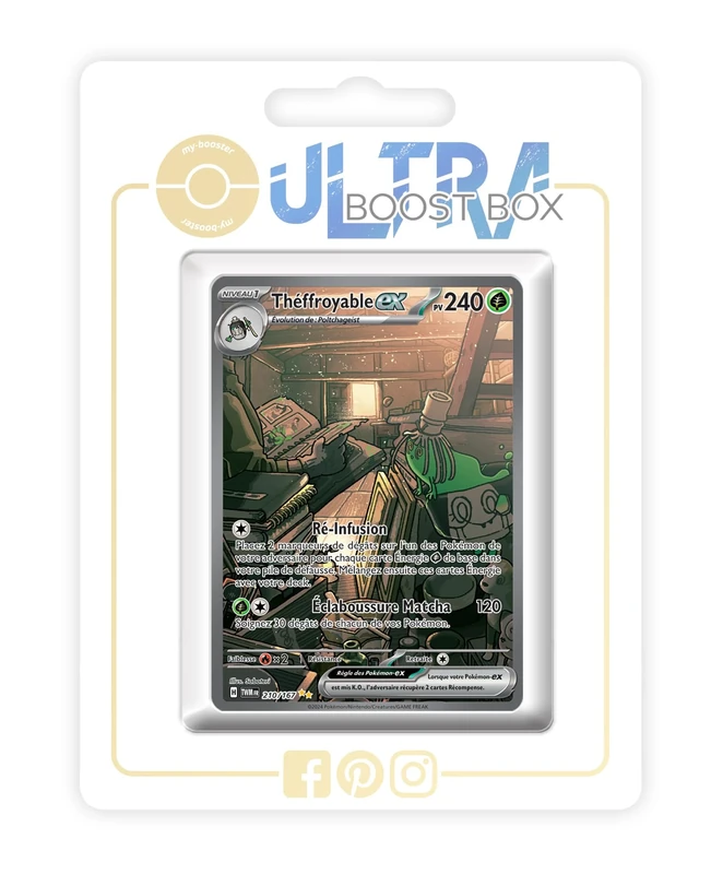 Théfroyable ex (Sinistcha ex) 210/167 Alternative Shiny Pokémon Gallery - my-booster X Écarlate et Violet 6 - Mascarade Crépusculaire Box of 10 Pokemon French Cards