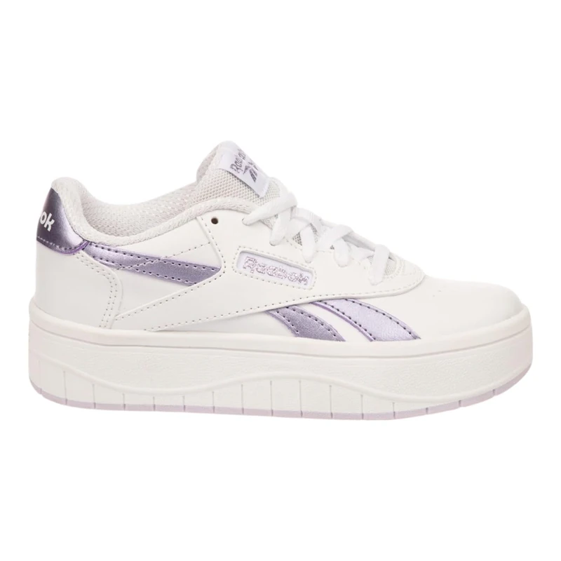 Reebok Girls' Court Advance Surge Trainers, Ftwrwhite Metalicpurple Digitalgleam, 5 UK
