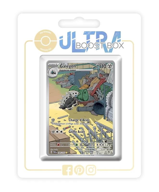 Galegon (Lairon) 184/167 Alternative Shiny Pokémon Gallery - my-booster X Écarlate et Violet 6 - Mascarade Crépusculaire Box of 10 Pokemon French Cards