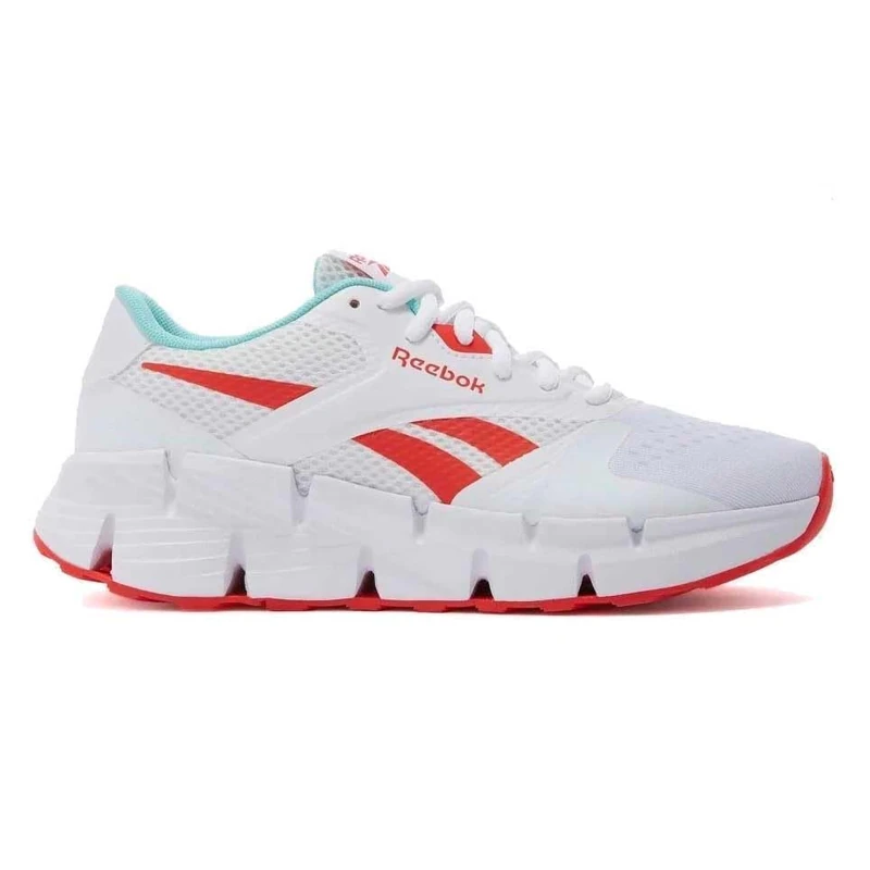 Reebok Zig DYNAMICA 5 Sneaker, White/AIAQUA/ENERGYRED, 4.5 UK