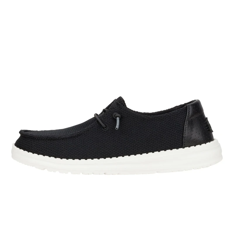HEYDUDE - Women's Wendy Hex Black - Slip-On Shoes - Loafer Style - 8 UK
