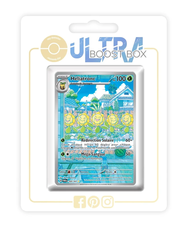 Héliatronc (Sunflora) 169/167 Alternative Shiny Pokémon Gallery - my-booster X Écarlate et Violet 6 - Mascarade Crépusculaire Box of 10 Pokemon French Cards