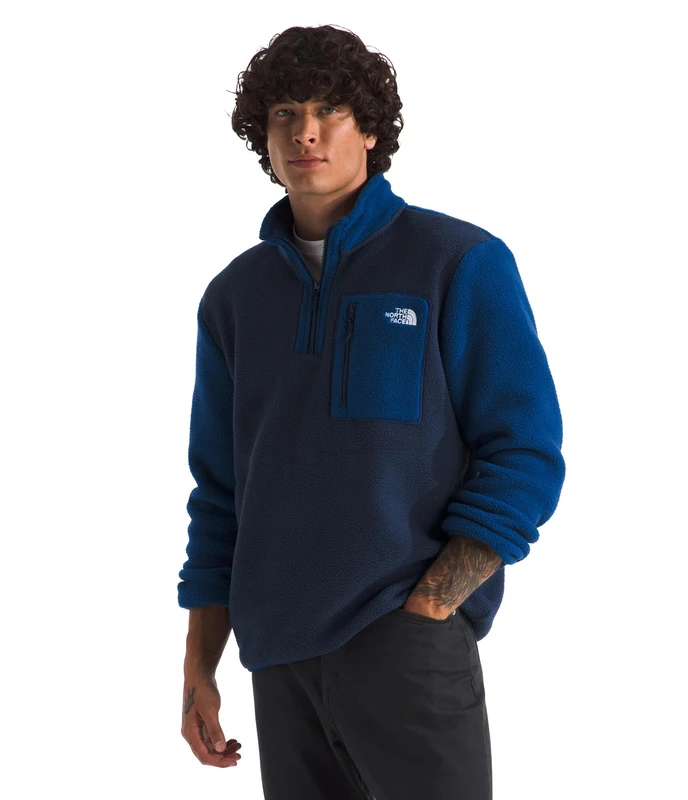 The North Face Men's Yumiori 1/4 Zip Sweatshirt, Summit Navy/Estate Blue, S