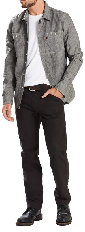 Levi's Men's Workwear 505 Utility Trouser, Black Canvas WW, 34 W/32 L