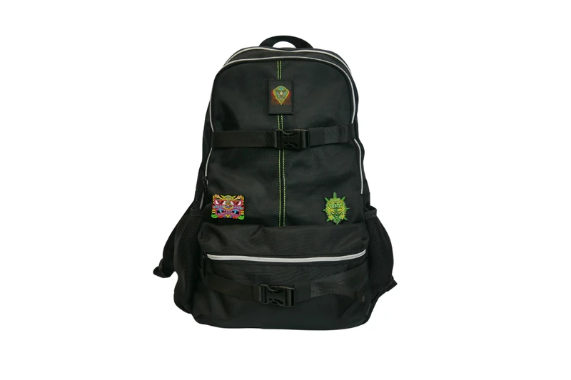 DIME BAGS - The Chris Dyer Skatepack, Skateboard Backpack, Limited Edition, Secret Smell-Proof Pocket, Durable, Adjustable Skate Straps, Water-Resistant Blend, (Onyx)