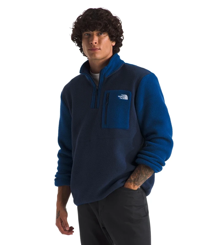 The North Face Men's Yumiori 1/4 Zip Sweatshirt, Summit Navy/Estate Blue, XS