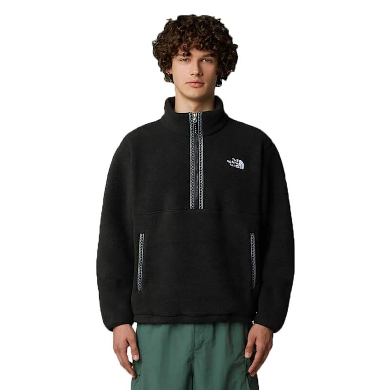 The North Face Men's Fleeski 1/4 Zip Sweatshirt, Tnf Black/Tnf Black, S - Image 1
