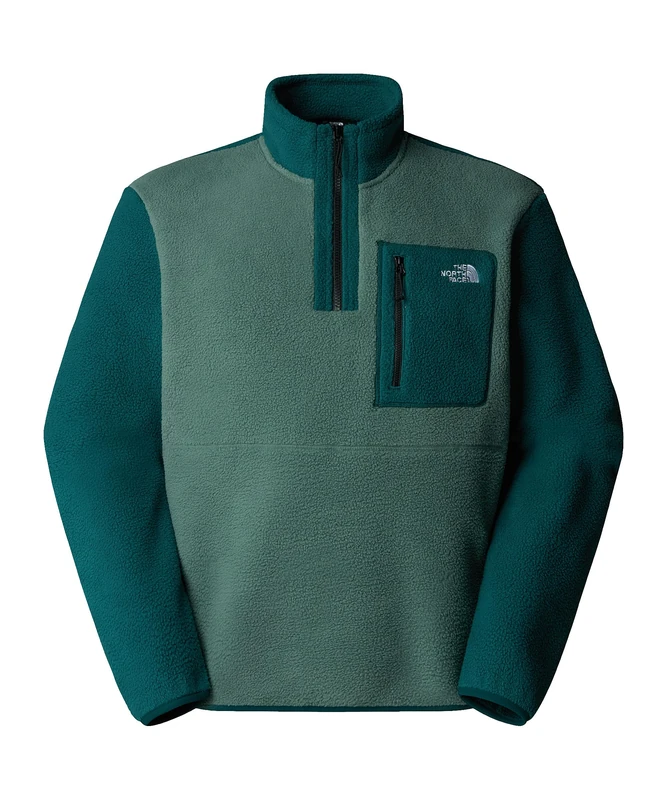The North Face Men's Yumiori 1/4 Zip Sweatshirt, Duck Green/Deep Nori/Tn, XXL