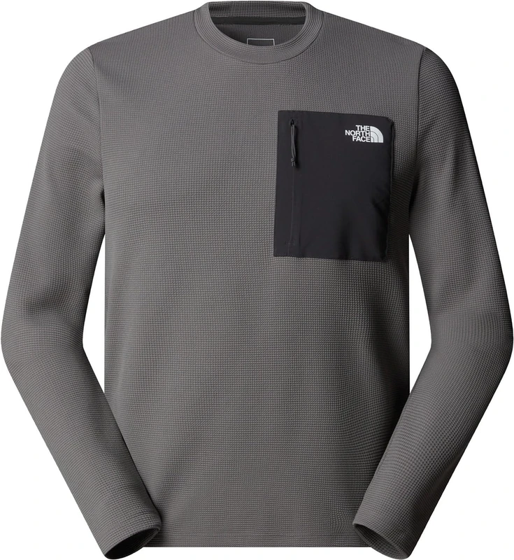 The North Face Men's Kecha Crew Sweatshirt, Smoked Pearl-Asphalt Grey, M