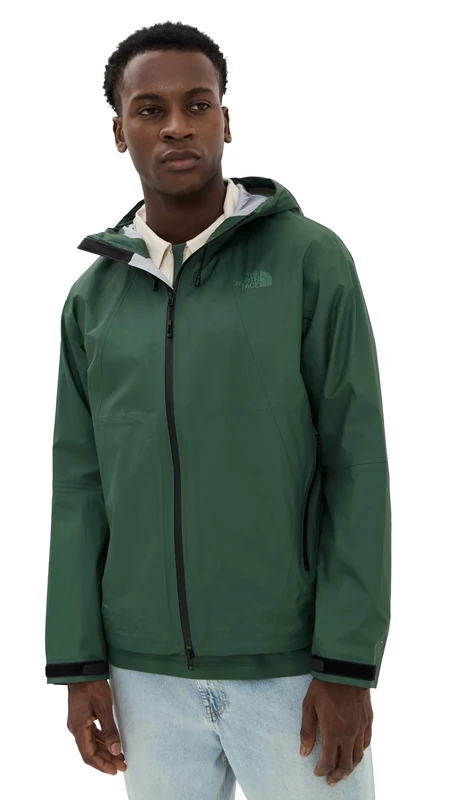 The North Face Men's Packable Lt Rain Jacket, Duck Green, M