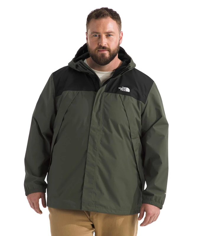 The North Face Men's Antora Jacket, New Taupe Green/Tnf Black, XL