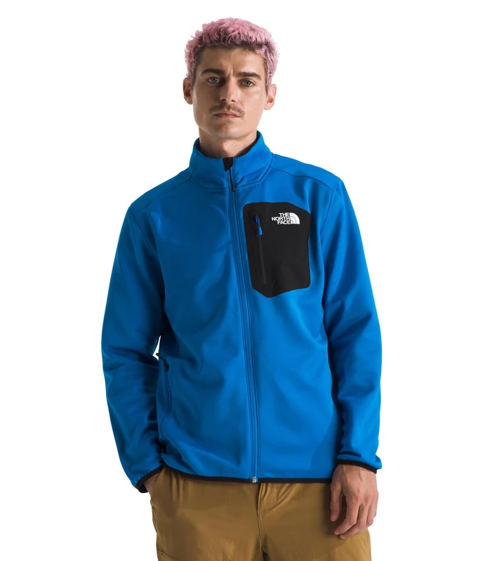 The North Face Men's Crest Full Zip Jacket, Hero Blue/Tnf Black, M