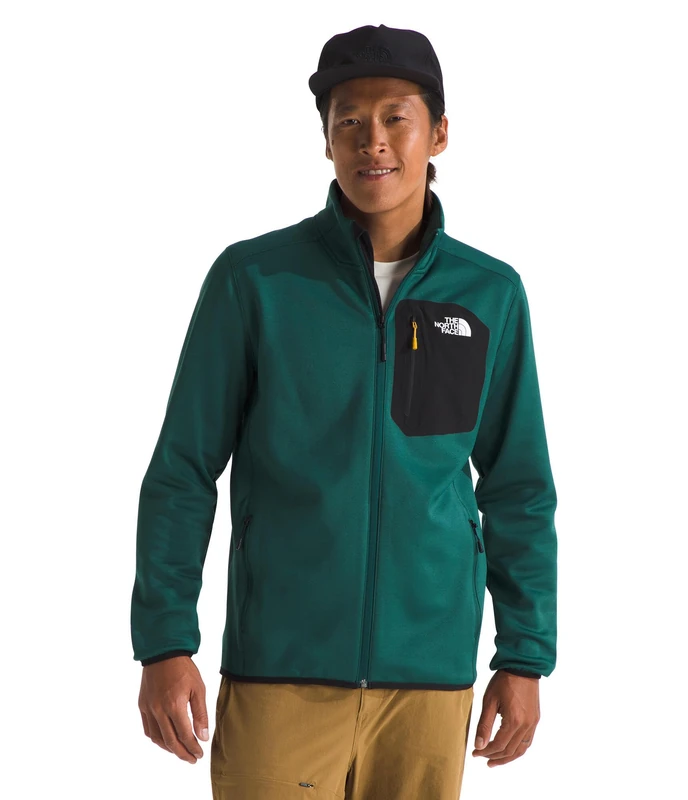 The North Face Men's Crest Full Zip Jacket, Deep Nori/Tnf Black, S