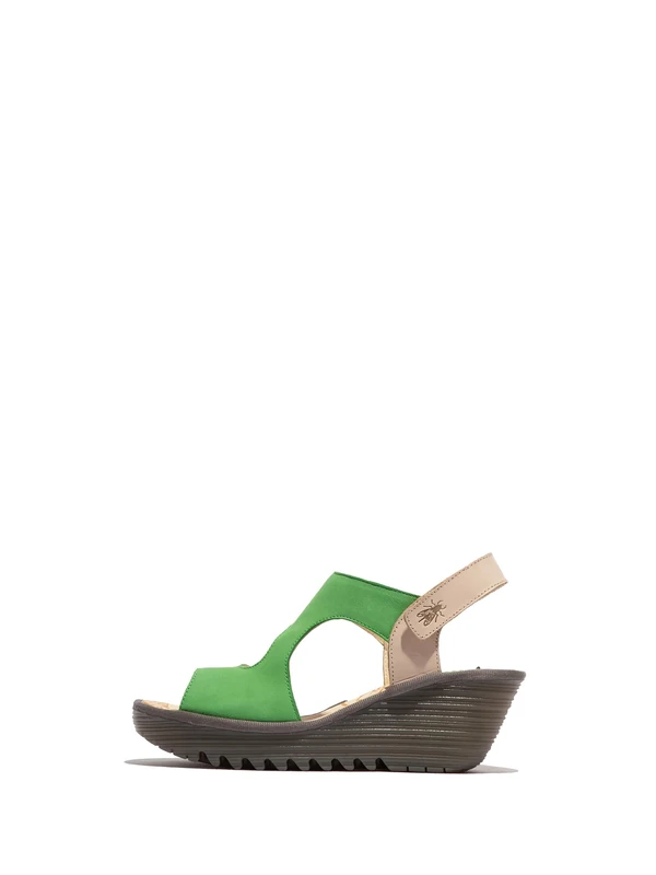 Fly London YOXA576FLY Women's Sandal, Pistachio/natural